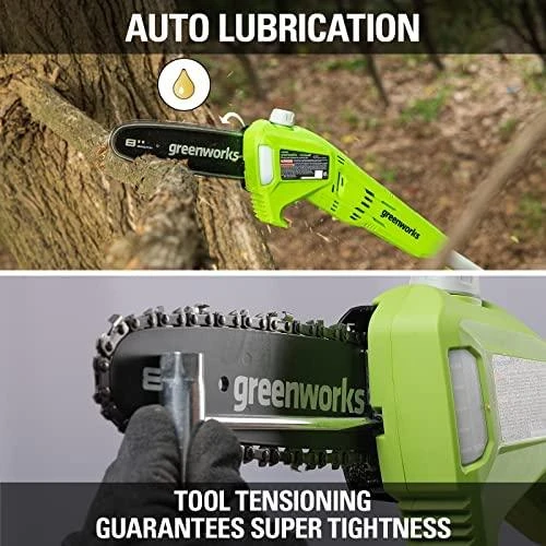 Greenworks Grandininė aukštapjovė G40PSF 20 cm, 40V, be akumuliatoriaus ir kroviklio
