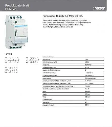 Hager EPN540, 250–400 V