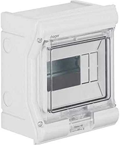Hager Polo Hager 1x6 modulinė skirstomoji plokštė ant paviršiaus montuojama UV atspari IP65 Vector VE106SN