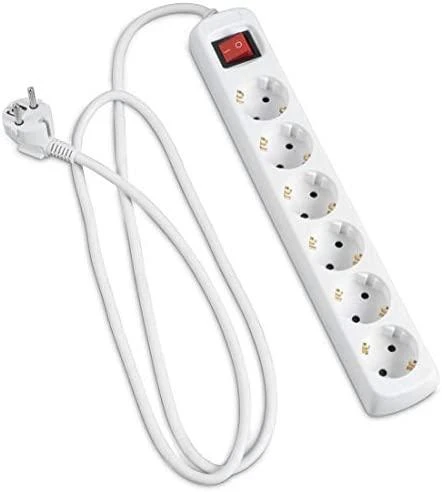 Hama 00108833 - 6 kintamosios srovės lizdas (-ai) - 230 V - 16 A - 3500 W - Baltas - Plastikas