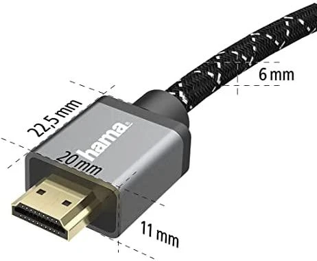 Hama HDMI 2.1 8K 2m, Premium, itin didelės spartos