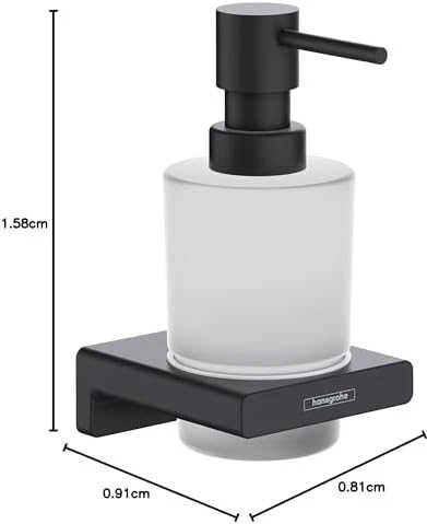 Skysto muilo dozatorius Hansgrohe AddStoris 41745670, juodas matinis