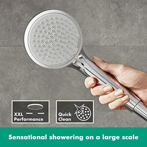 Hansgrohe „Croma 100 Vario“ rankinio dušo purkštuvas, chromuotas