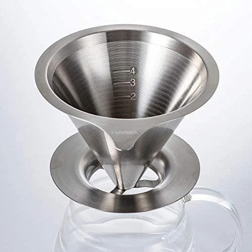 Hario V60 metalinis lašintuvas su dozavimo žymomis
