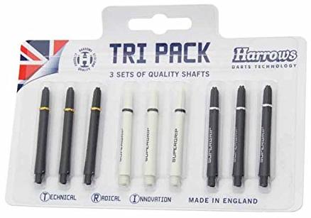 Harrows Smiginio koteliai TRI PACKS Vidutinis 3 rinkiniai x3