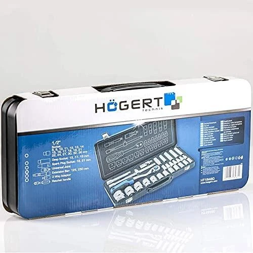 Įrankių komplektas Hogert HT1R480; 1/2''; 29 vnt.