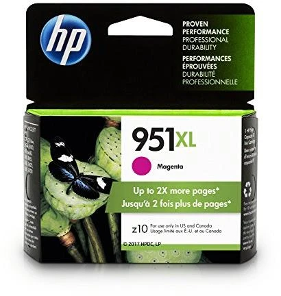 Hewlett Packard (HP) HP 951XL didelio našumo purpurinė rašalo kasetė, 1500 puslapių, skirta Officejet 8600 Pro