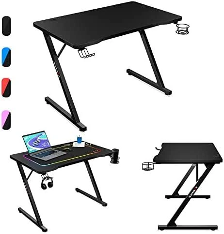 Žaidimų stalas Huzaro Hero 1.8 Gaming Desk, Juodos spalvos