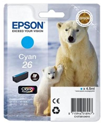Epson T2612 (26) (C13T26124012), žydra kasetė