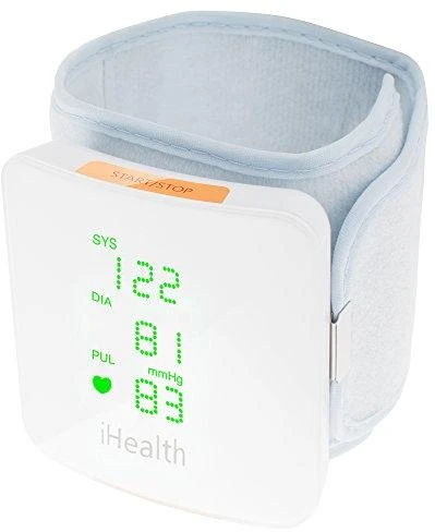 Kraujospūdžio matuoklis iHealth | Riešo kraujospūdžio monitorius | BP7S | Baltas | Kraujospūdžio rodmenys saugomi saugiame, nemokamame, su HIPAA suderinamame iHealth Cloud. Stebėkite kraujospūdžio ir pulso tendencijas naudodami intuityvias diagramas ir bendrinkite duomenis su gydytoju PDF arba skaičiuoklės formatu tiesiai iš savo išmaniojo telefono, planšetinio kompiuterio ar kompiuterio. Belaidis ryšys: Bluetooth V3.0+EDR Class 2 SPP. Matavimo metodas: Oscilometrinis, automatinis pripūtimas ir matavimas. | Belaidis | Svoris 105 g