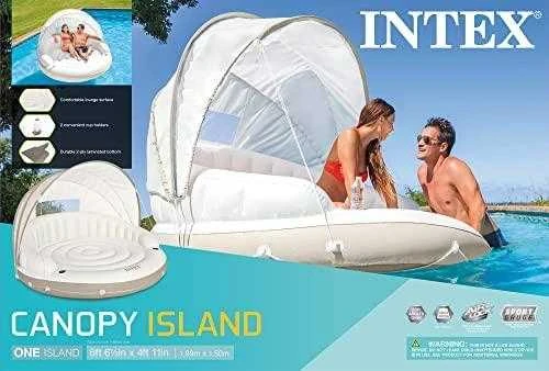 Pripučiama sala su baldakimu Pripučiamas čiužinys 199x150cm INTEX 58292