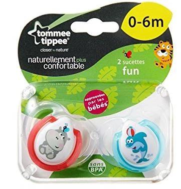 Tommee Tippee čiulptukai silikoniniai 2vnt 0-6m Fun 43335763