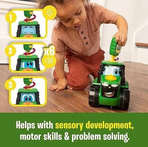 Tomy John_Deere Žaislinis traktorius John Deere KEY N GO JOHNNY 47500