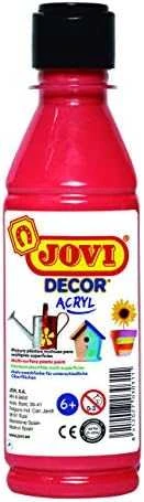 Raudoni JOVI akriliniai dažai 250ml buteliuke