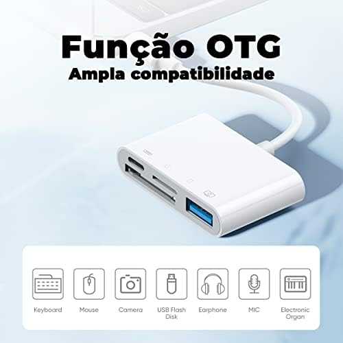 Lightning - USB OTG adapteris Joyroom S-H142 SD kortelių skaitytuvas Micro SD - baltas
