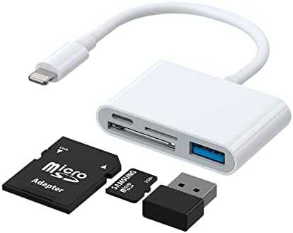 Lightning - USB OTG adapteris Joyroom S-H142 SD kortelių skaitytuvas Micro SD - baltas
