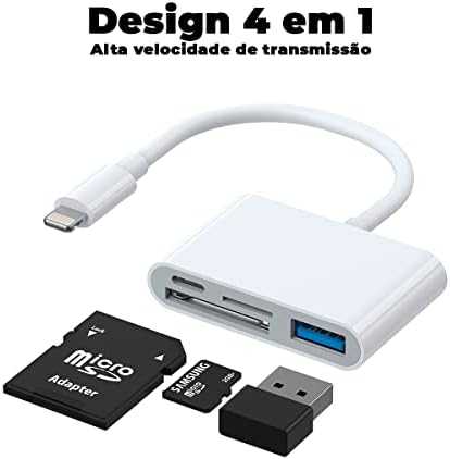Lightning - USB OTG adapteris Joyroom S-H142 SD kortelių skaitytuvas Micro SD - baltas