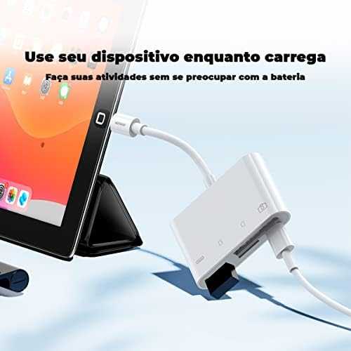 Lightning - USB OTG adapteris Joyroom S-H142 SD kortelių skaitytuvas Micro SD - baltas