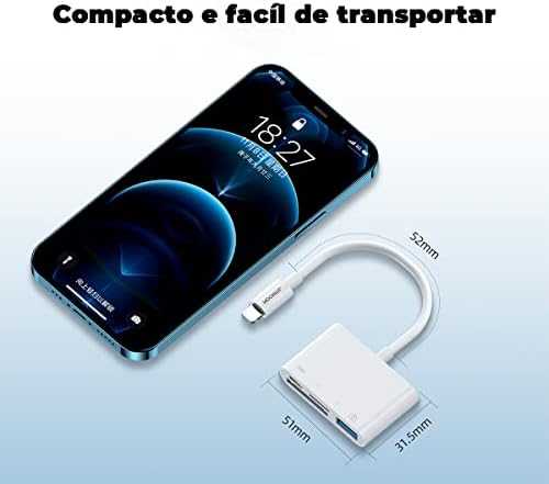 Lightning - USB OTG adapteris Joyroom S-H142 SD kortelių skaitytuvas Micro SD - baltas