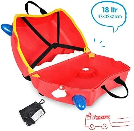 Trunki kelioninis lagaminas su ratukais vaikams | Gaisrinis automobilis Frank