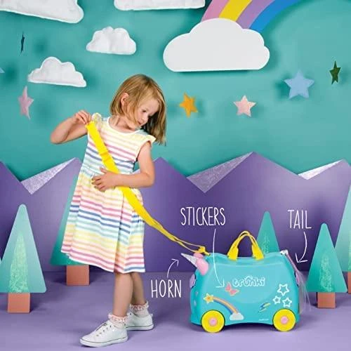 Trunki kelioninis lagaminas su ratukais vaikams | Vienaragis Una