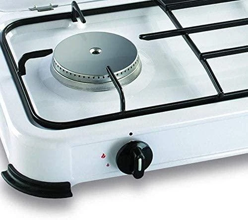 Kemper emaliuota viryklė su dangčiu, galia 2,6 kW, degiklių / virimo zonų skaičius 2, nerūdijantis plienas, dujinė