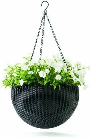 Keter  Pakabinamas gėlių vazonas Rattan Style Hanging 35x35x22cm rudas, 230502