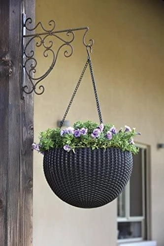 Keter  Pakabinamas gėlių vazonas Rattan Style Hanging 35x35x22cm rudas, 230502