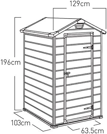 Keter įrankių sandėliukas Manor 4x3, pilkas