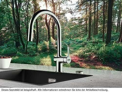 Plautuvės maišytuvas su ištraukiama žarna Franke Active 115.0653.404, juodas matinis