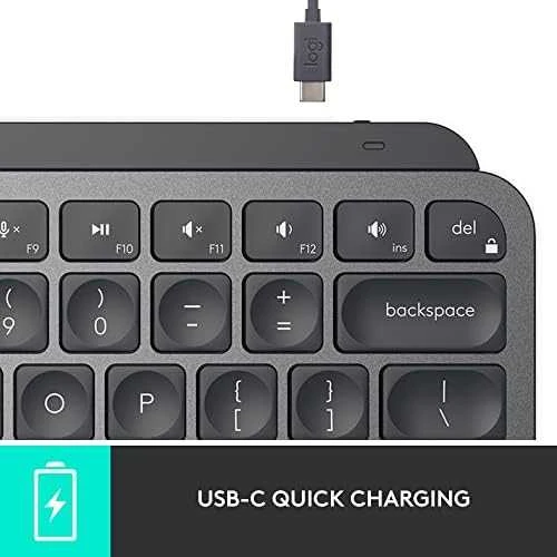 Belaidė klaviatūra Logitech MX Keys Mini, Grafito spalvos