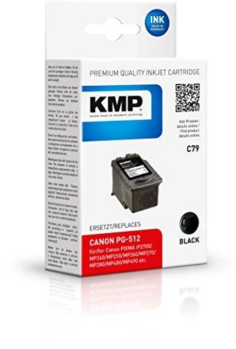 Legrand KMP C79 juoda rašalo kasetė, suderinama su Canon PG-512
