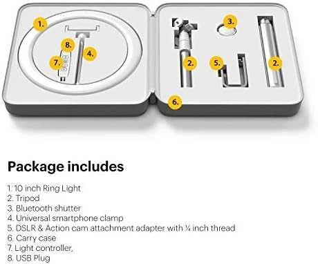 Žiedinė lempa Kodak Led Ring 10'' RL001 + Statyw