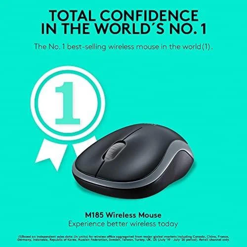 Pelė Logitech M185 pilka (910-002238)