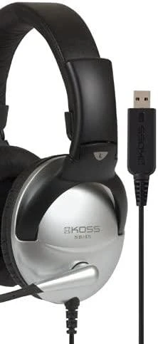 Koss | Žaidimų ausinės | SB45 USB | su laidu | Ant ausų uždedamos | Mikrofonas | Sidabrinis/Juodas | Noise canceling