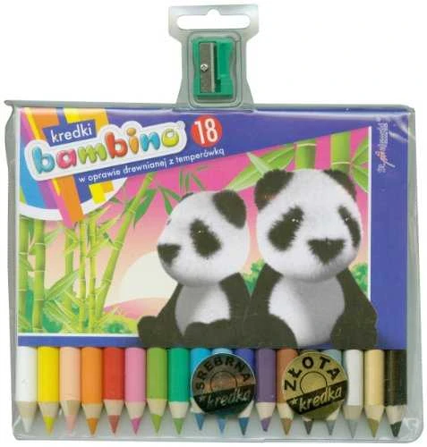 St. Majewski Šv. Majewski Crayons Bambino wood 18 spalvų + galąstuvas