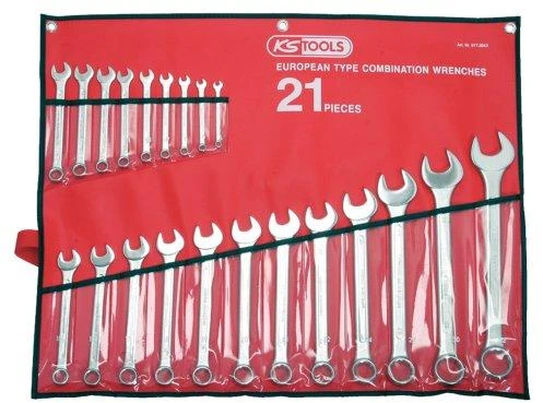 Kombinuotų raktų komplektas 6-32mm 21vnt. su dėklu, KS Tools
