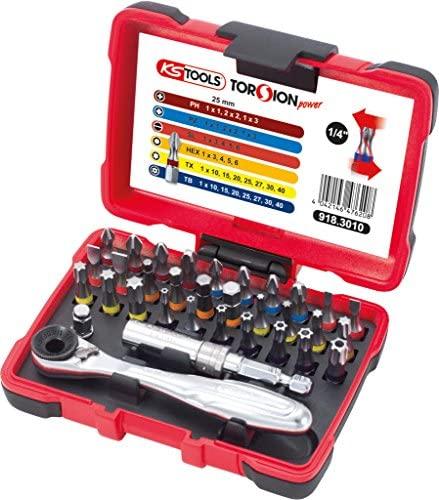 32 dalių įrankių rinkinys KS TOOLS TorsionPower 1/4"