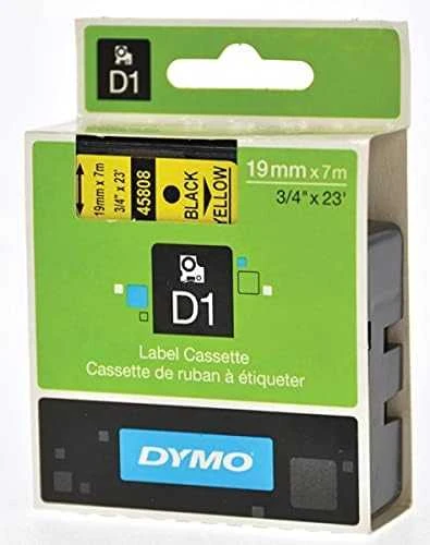 DYMO S0720790 D1 Juostelė 6mm x 7m (geltona / juodas šifras)