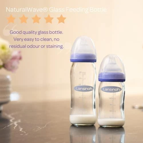 Lansinoh Buteliukas ze smoczkiem Natural Wave* 240ml (7018455)