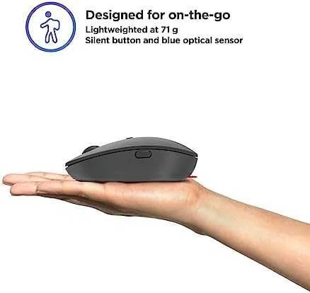 Belaidė pelė Lenovo Go USB-C, Audros pilkumo spalva