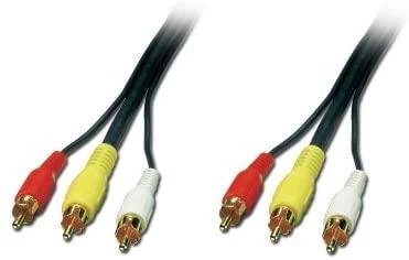 Lindy 3x RCA į 3x RCA kabelio jungtis