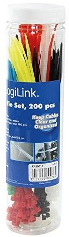 „LogiLink“ kabelių raištelių rinkinys, 200vnt., 3 ilgiai