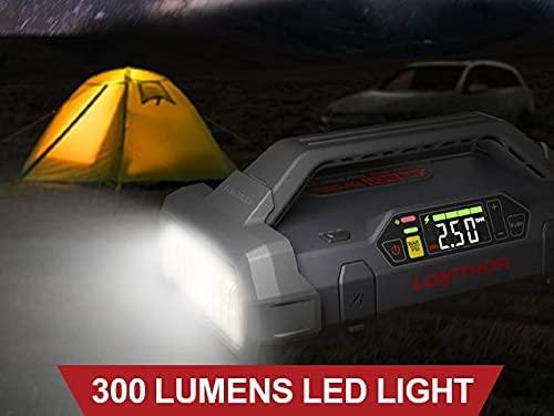 Gens Ace & Tattu Powerbank / Jump Starteris Lokithor JA301 20000mAh, 2000A su kompresoriumi 10-150 PSI