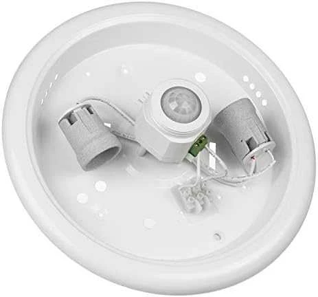 Plafon „Maclean“ lubinis šviestuvas su PIR jutikliu, keičiamu šviesos šaltiniu, 2 x maks. 40 W, E27, 220–240 V ~ 50/60 Hz, MCE324