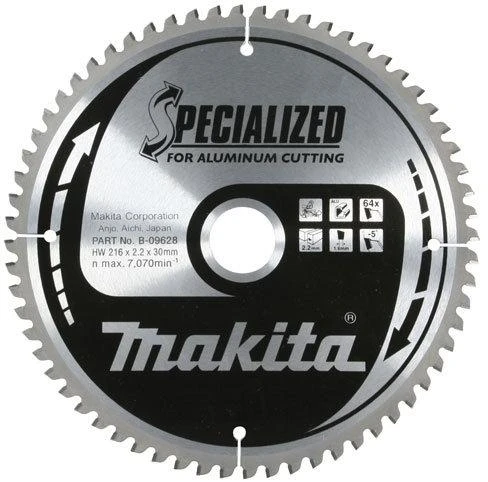 Makita T.C.T. pjūklas SPECIALIZED 235X2.4X30mm 0° T80 B-09606 T.C.T • 235 x30 mm • T80 • 0° • Aliuminiui