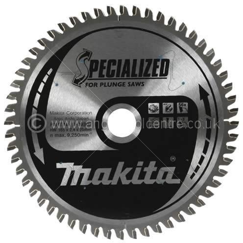 Makita T.C.T. pjūklas SPECIALIZED 165X2.4X20mm 5° T48 B-10344 T.C.T • 165 x20 mm • T48 • 5° • Corian'ui
