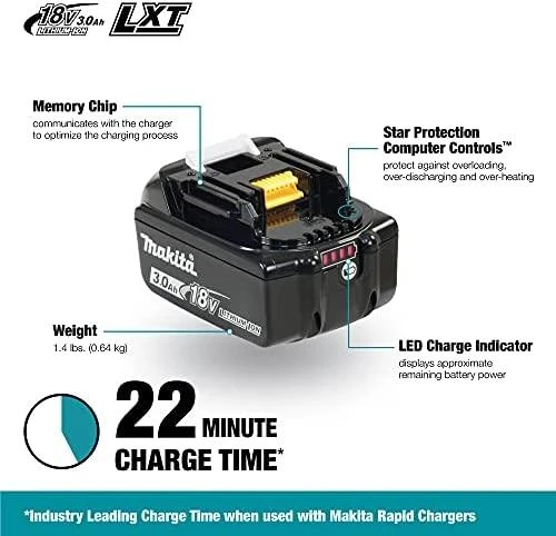 Akumuliatorius Makita LXT BL1830B, 18V, 3.0 Ah