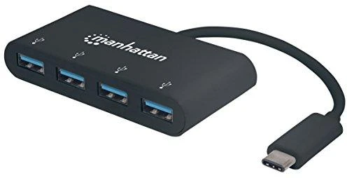 MANHATTAN 162746 Manhattan SuperSpeed USB-C 3.1 Gen1 iki 4-jungtys USB-A 3.0 šakotuvas (3x USB-A)