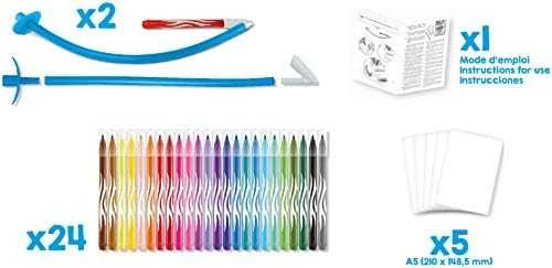 Maped CREATIV Blow Pen Art pučiamųjų flomasterių rinkinys, 24 spalvų